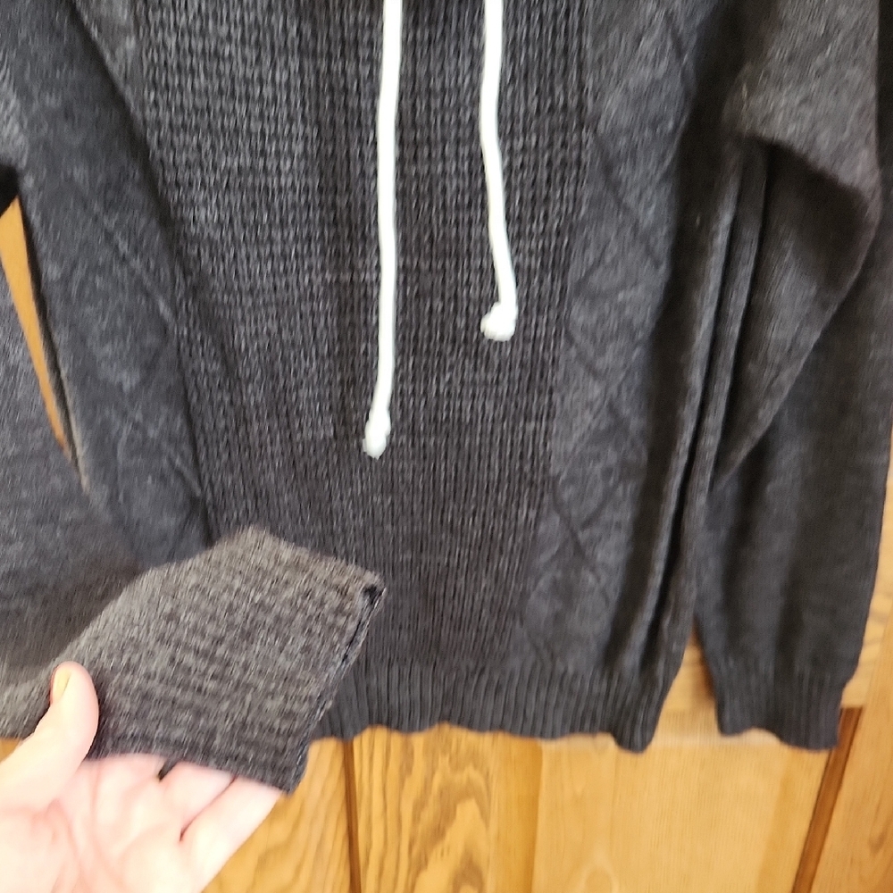 Charlotte Russe Dark Gray Cowl Neck Sweater - Picture 4 of 5